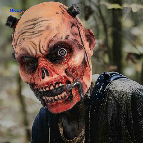 masque zombie d'horreur avec détails réalistes pour halloween et cosplay