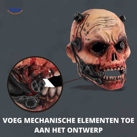 masque zombie avec yeux creux effrayants pour halloween et soirée déguisée