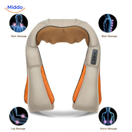 masseur cervical électrique avec noeuds shiatsu 3D pour un massage précis et efficace