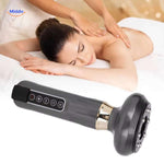 masseur cupping utilisé pour un massage complet du dos avec la fonction chaleur activée