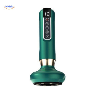masseur cupping gris avec intensité de vibration réglable pour massage en profondeur