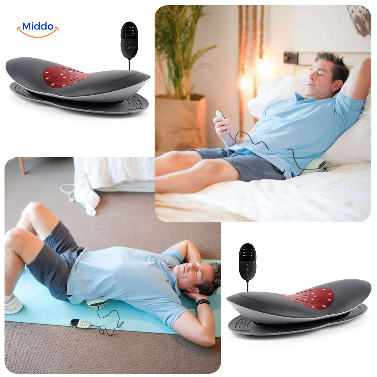 masseur dos utilisé à domicile pour la relaxation et le soulagement des douleurs lombaires