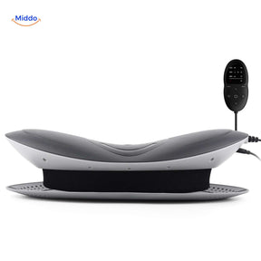 masseur dos vue de côté avec télécommande et design ergonomique pour un confort optimal