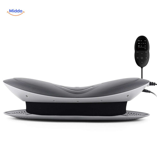 masseur dos vue de côté avec télécommande et design ergonomique pour un confort optimal