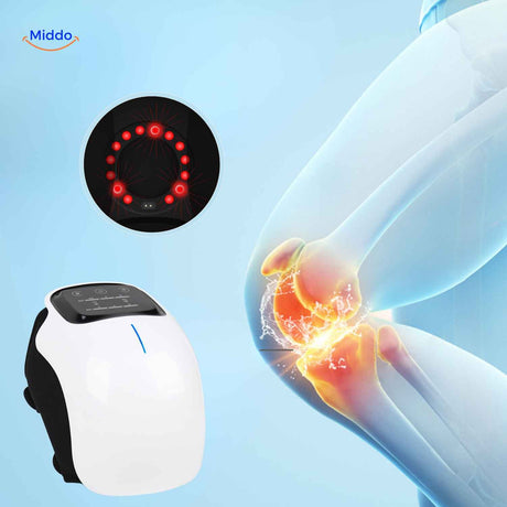 masseur genou intelligent avec affichage LED et indicateur de batterie pour un suivi en temps reel
