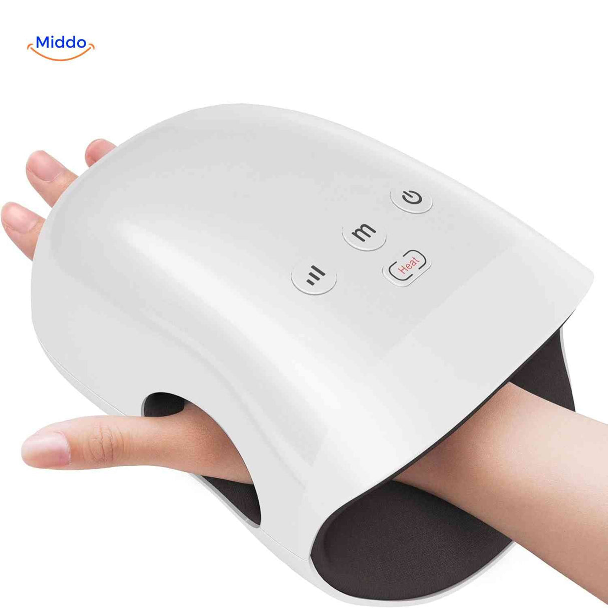masseur de main electrique avec compression par coussins d'air et panneau de commande integre