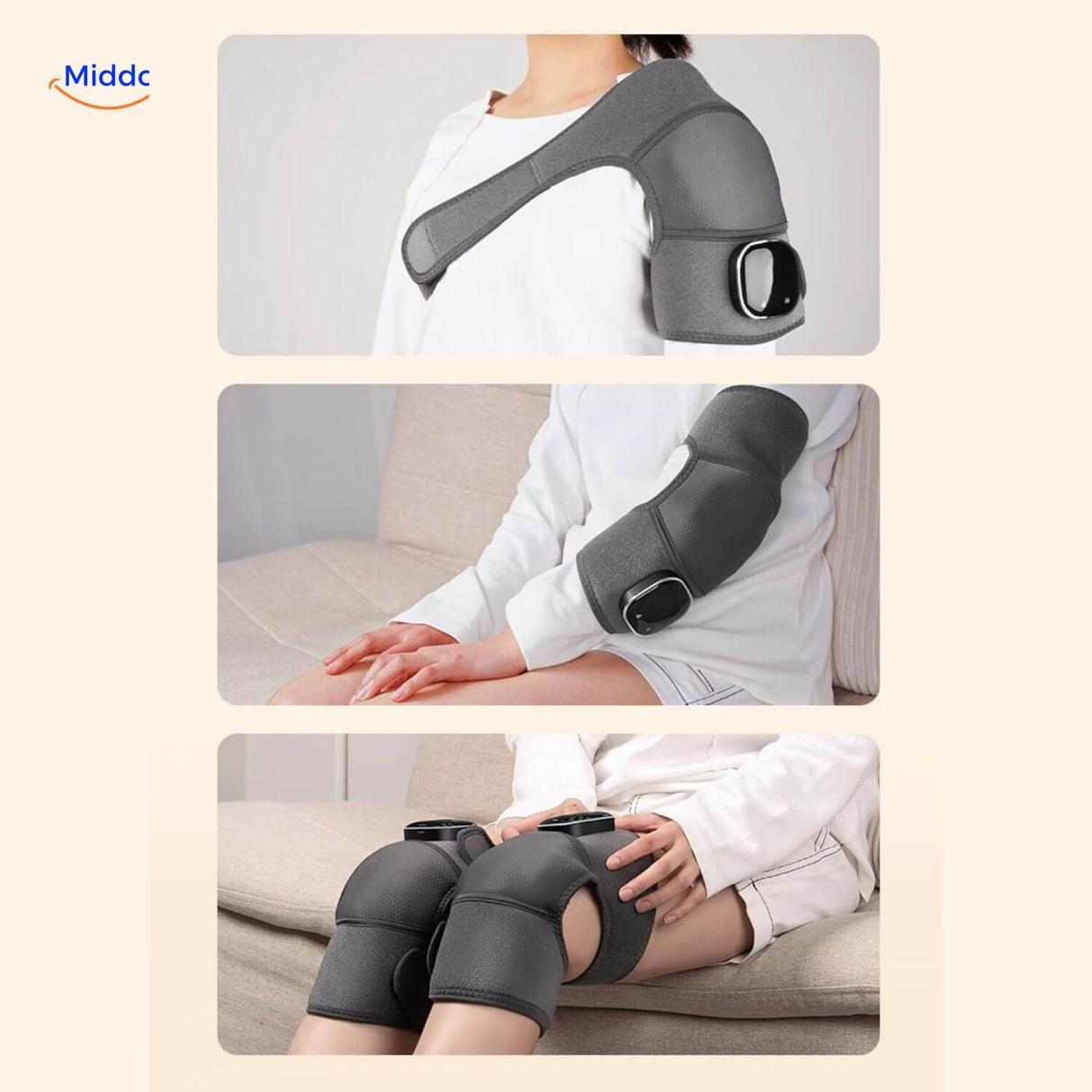 masseur chauffant portable utilisable sur le genou et l'épaule pour polyvalence