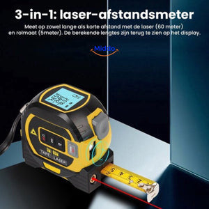 vue d'ensemble du mètre laser numérique 3-en-1 avec portée de 60 m