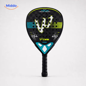 ApexTour raquette de padel: modèle noir et turquoise sur fond blanc.