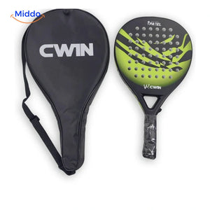 CourtControl raquette de padel: raquette vert citron avec housse noire.