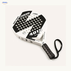 CourtMatch raquette de padel: modèle blanc avec surface de frappe noire.
