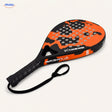 CourtMatch raquette de padel: modèle orange en forme de goutte avec dragonne.