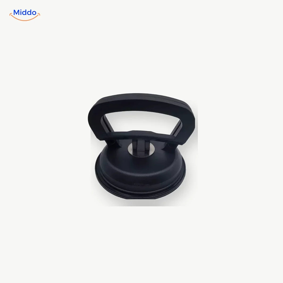 DentGrip ventouse à verrouillage: modèle noir sur fond blanc.