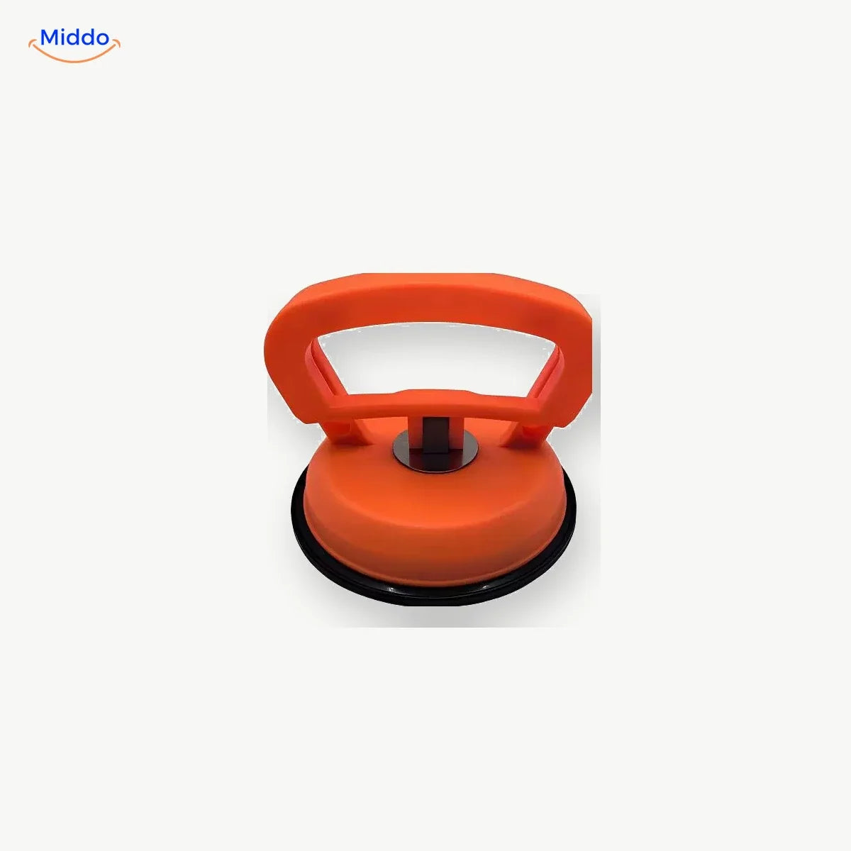DentGrip ventouse à verrouillage: modèle orange sur fond blanc.