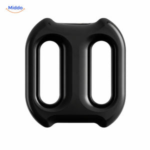 FlexiRing appareil de massage sans fil: modèle noir vu de face sur fond blanc.