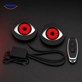 NightStare décoration LED pour optiques de phare: modules plats avec câbles, boîtier et télécommande.