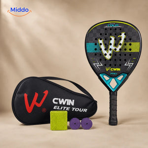 ProStrike raquette de padel: raquette avec sac, surgrip et accessoires.