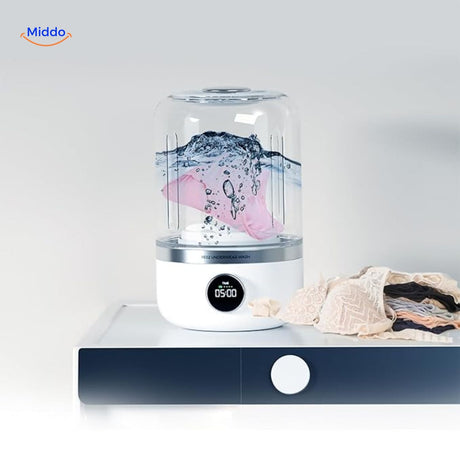 mini lave-linge reproduit le mouvement du lavage main pour un nettoyage efficace