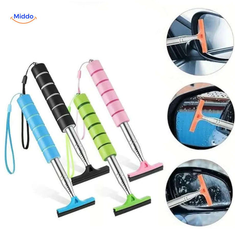mini raclettes vitres multicolores avec lame en caoutchouc souple pour un sechage rapide