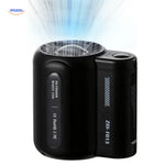 mini ventilateur portable à double clip coloris noir, léger et compact pour l'extérieur