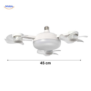 mini lampe ventilateur de plafond avec éclairage LED, diamètre 45 cm