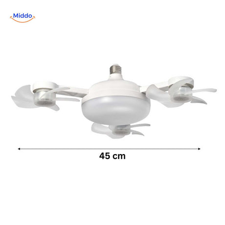 mini lampe ventilateur de plafond avec éclairage LED, diamètre 45 cm