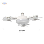 mini lampe ventilateur de plafond avec éclairage LED, diamètre 45 cm