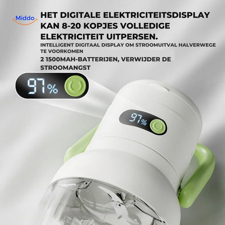 mixeur portable avec écran digital affichant la charge et offrant une longue autonomie