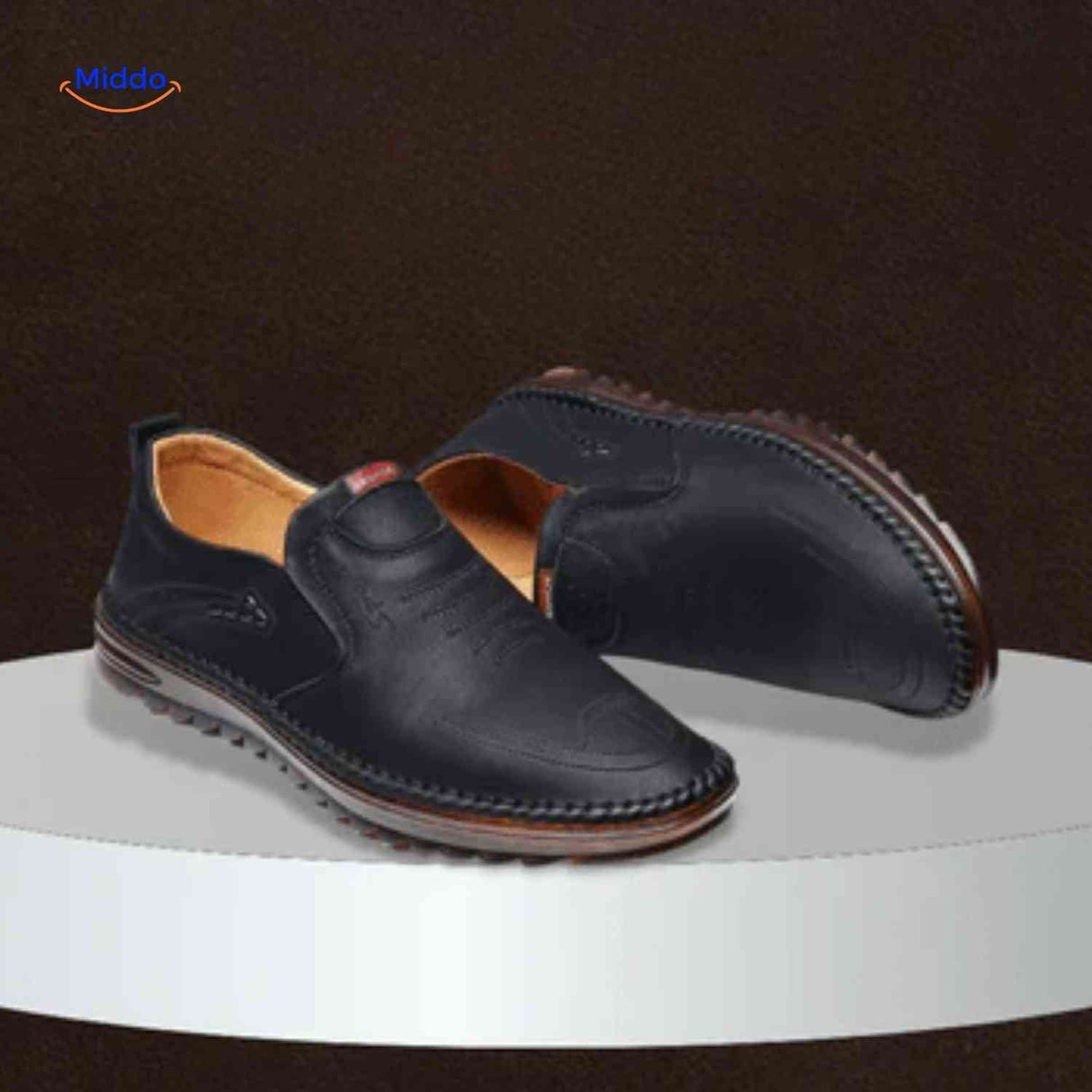 mocassins slip-on noirs tendance homme, allure casual et confort de marche assuré