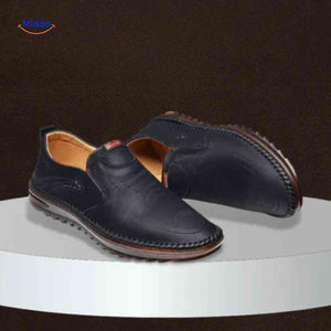 mocassins slip-on noirs tendance homme, allure casual et confort de marche assuré