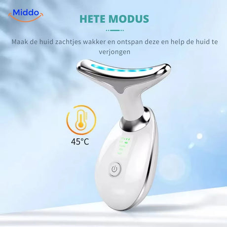 dermalift pro : mode chaleur douce pour détendre et rajeunir la peau en profondeur