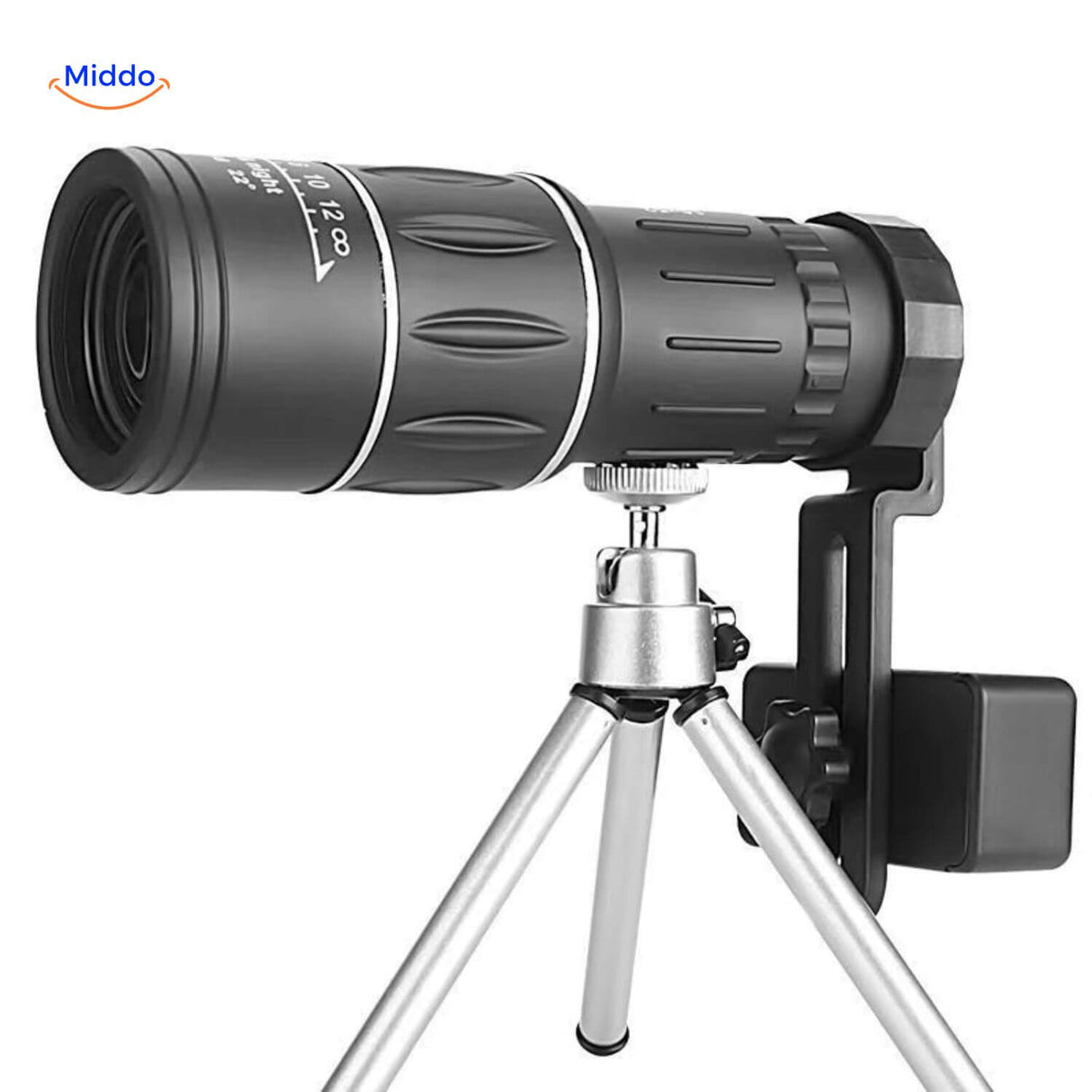monoculaire monté sur trépied avec adaptateur smartphone, pour photographier au loin sans tremblement