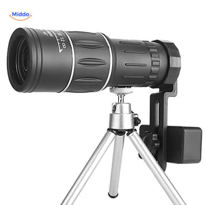 monoculaire monté sur trépied avec adaptateur smartphone, pour photographier au loin sans tremblement