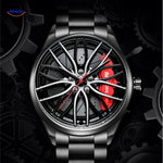 montre automatique homme avec accent vert distinctif et look de jante sportif