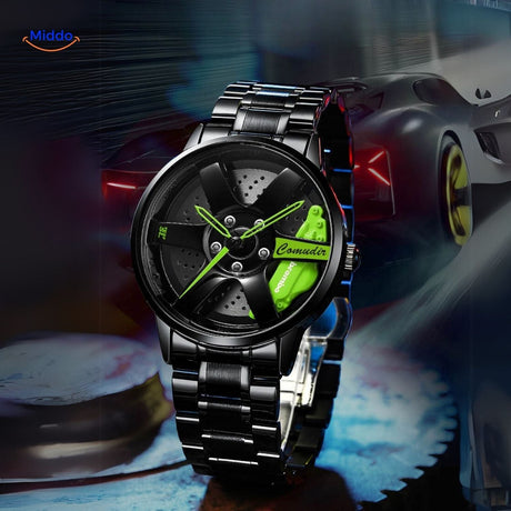 montre automatique homme portée en style casual au bord de la mer