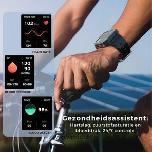 montre connectée incassable avec suivi santé et cardiofréquencemètre intégré