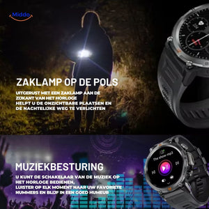 montre LED avec fonction lampe torche intégrée, pratique en extérieur la nuit