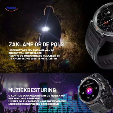 montre LED avec fonction lampe torche intégrée, pratique en extérieur la nuit