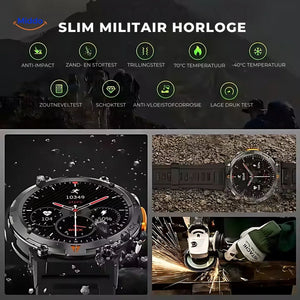 montre LED style militaire au design slim et robuste, affichage numérique multifonction