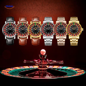 collection de montres roulette en trois coloris : argent, or et rose gold