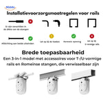guide d'installation du moteur de rideau et compatibilité avec plusieurs types de rails