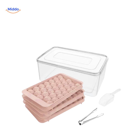 set de moules à glace ronds frostsphere 33 grilles en coloris rose
