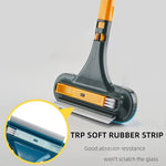 MultiBrush met TRP zachte rubber strip en borstels voor krasvrij reinigen van glas