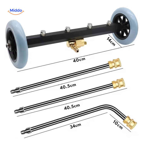nettoyage du châssis auto avec savon grâce au nettoyeur multifonction haute pression 4000 PSI