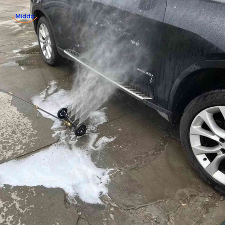 utilisation du nettoyeur de châssis auto au sol, nettoyage haute pression du dessous de voiture