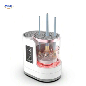 nettoyage intensif 360 degres des pinceaux maquillage avec eclairage LED integre
