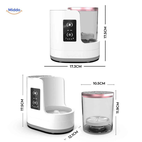 nettoyeur pinceaux maquillage au design compact et moderne avec panneau d'affichage numerique