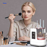 nettoyeur electrique de pinceaux maquillage avec deux minuteries et cinq modes de nettoyage