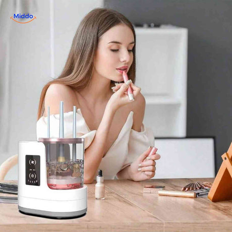 nettoyeur pinceaux maquillage design elegant pour une hygiene optimale des pinceaux