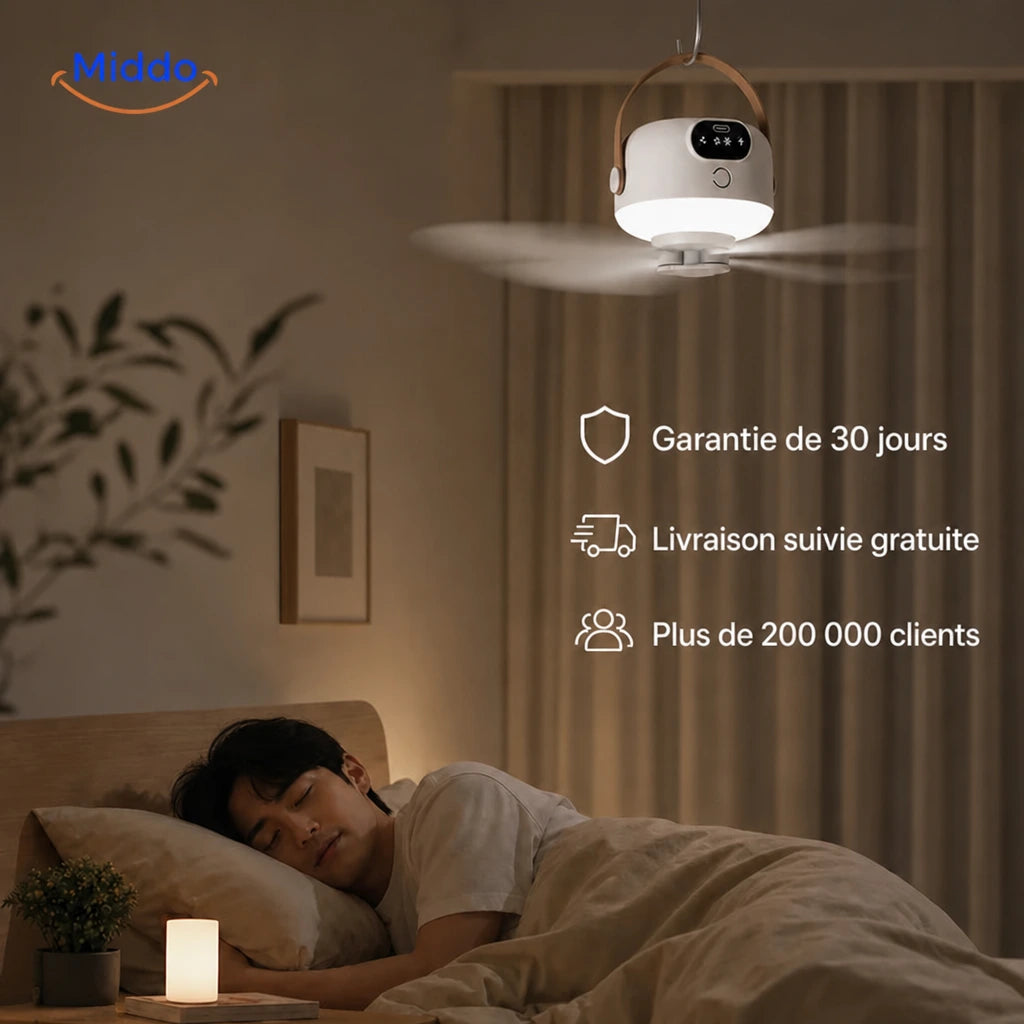 Night Breeze Fan avec garantie Middo et livraison suivie gratuite